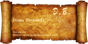Doma Bodomér névjegykártya